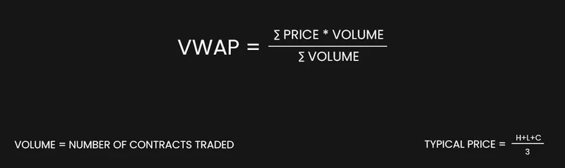 فرمول محاسبه اندیکاتور VWAP یا اندیکاتور میانگین قیمت وزندار حجم برای آموزش ولوم تریدینگ در آکادمی ICF Market